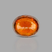 META TITLE Hessonite Garnet 13.66x11.15x7.68mm Faceted Oval AAA Loose Gemstone - 183766