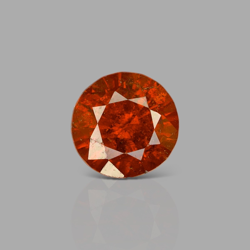 META TITLE Hessonite Garnet 10.66x10.37x7.48mm Faceted Round AAA Loose Gemstone - 183767