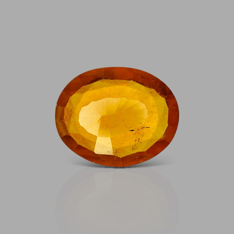 Hessonite Garnet 13.55x10.92x4.93mm Faceted Oval AA Loose Gemstone - 184058