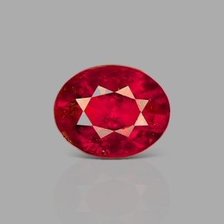 Hessonite Garnet 13.84x11.12x7.79mm Faceted Oval AAA Loose Gemstone - 184018