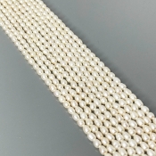 Pearl 3mm Smooth Rice AA+ Beads Strand - 184101