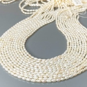Pearl 2.5mm Smooth Rice AA+ Beads Strand - 184100