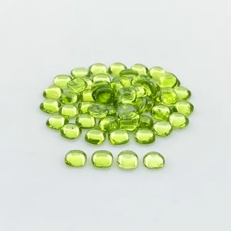 Peridot 5mm Smooth Square Cushion AA+ Cabochons Parcel - 183076