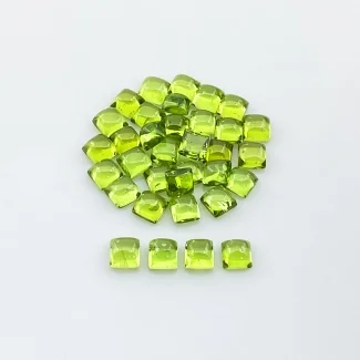 Peridot 5mm Smooth Square AA+ Cabochons Parcel - 183073