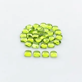 Peridot 5mm Smooth Square AA+ Cabochons Parcel - 183074