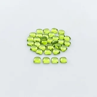 Peridot 5mm Smooth Square AA+ Cabochons Parcel - 183075