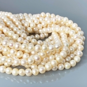Pearl 7.5-8mm Smooth Round AA+ Beads Strand - 184096