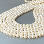 Pearl 7.5-8mm Smooth Round AA+ Beads Strand - 184096