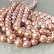 Pearl 9.5-11.5mm Smooth Round AA+ Beads Strand - 184114
