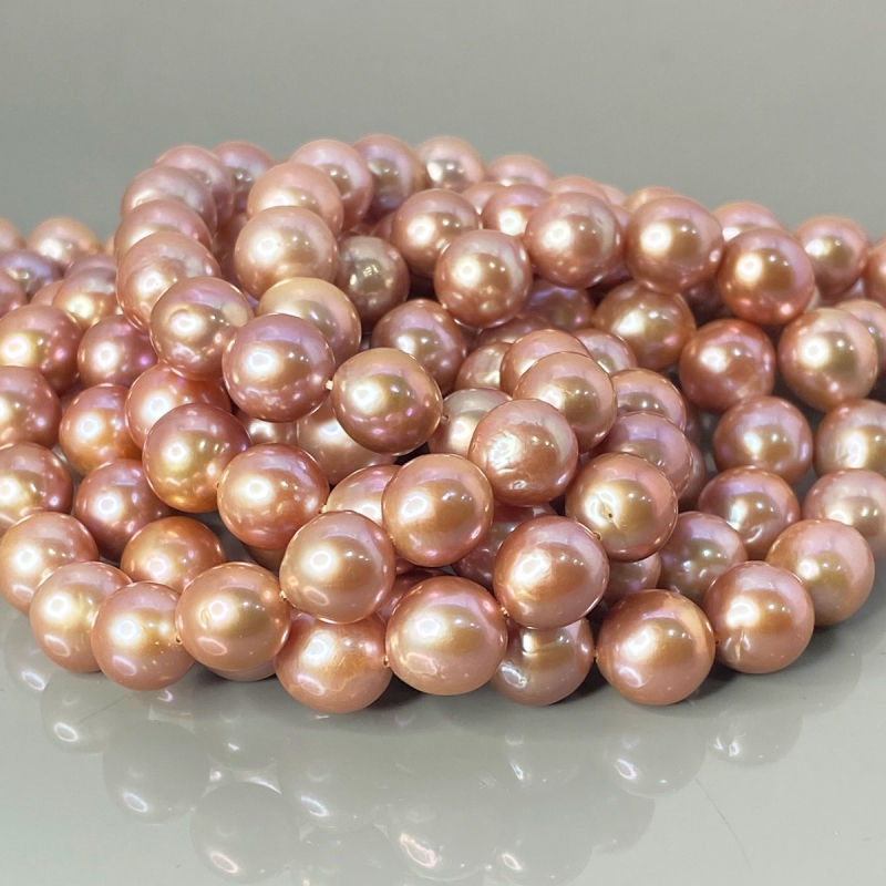 Pearl 9.5-11.5mm Smooth Round AA+ Beads Strand - 184114