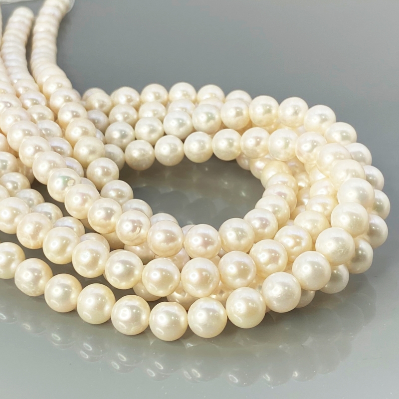 Pearl 8mm Smooth Round AA+ Beads Strand - 184111