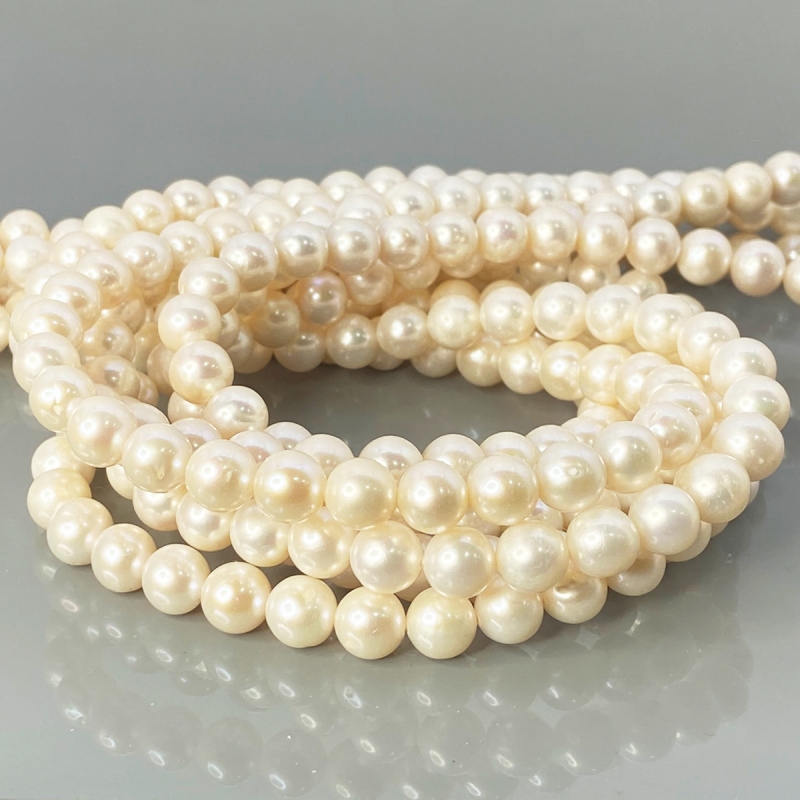 Pearl 8mm Smooth Round AA+ Beads Strand - 184111