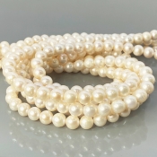 Pearl 8mm Smooth Round AA+ Beads Strand - 184111