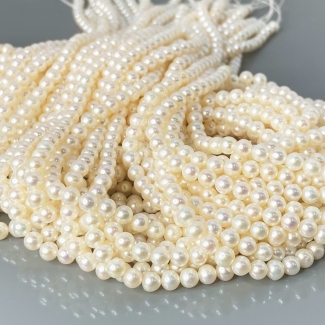 Pearl 4.5mm Smooth Round AA+ Beads Strand - 184097