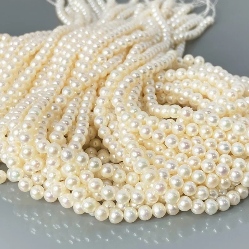Pearl 4.5mm Smooth Round AA+ Beads Strand - 184097