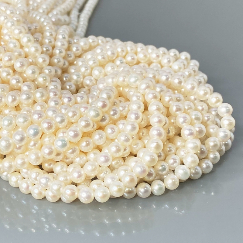 Pearl 4.5mm Smooth Round AA+ Beads Strand - 184097
