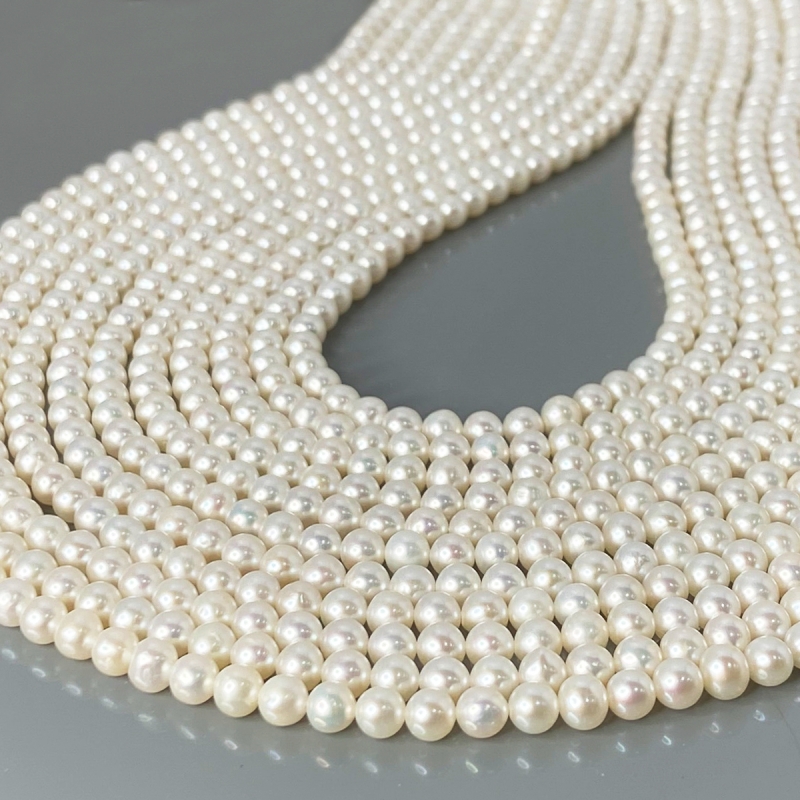 Pearl 4.5mm Smooth Round AA+ Beads Strand - 184097