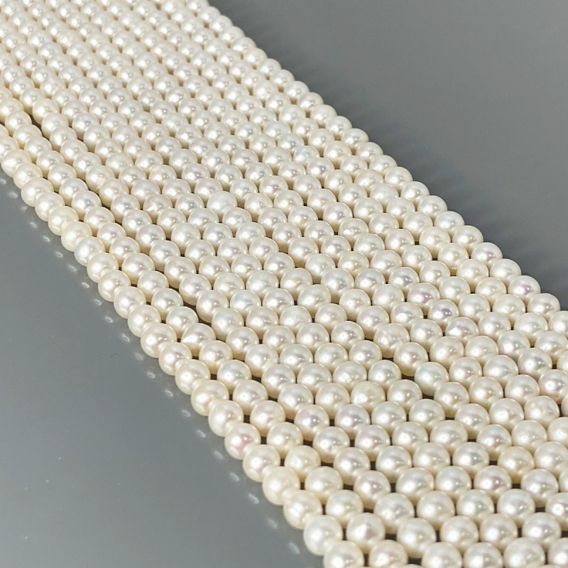 Pearl 4.5mm Smooth Round AA+ Beads Strand - 184097