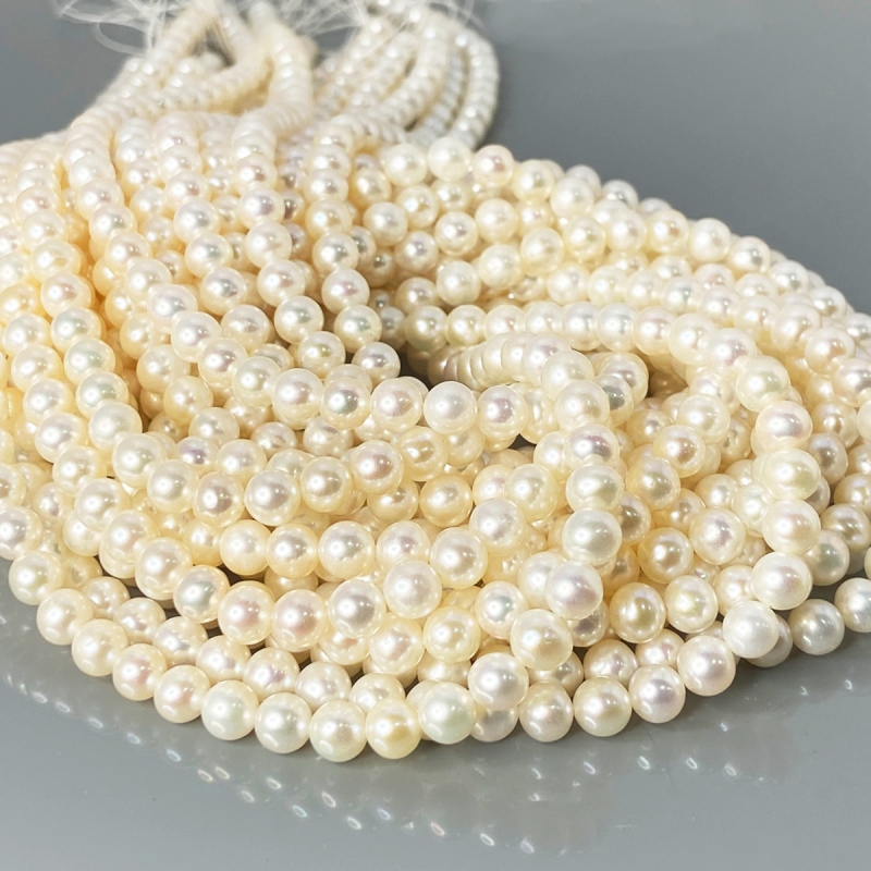 Pearl 6mm Smooth Round AA+ Beads Strand - 184107