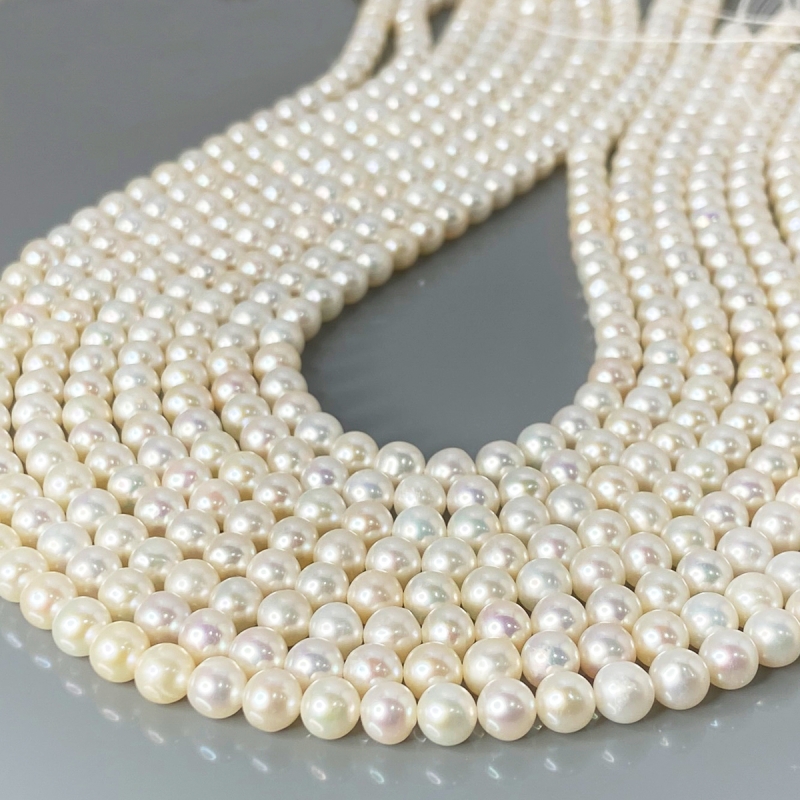 Pearl 6mm Smooth Round AA+ Beads Strand - 184107