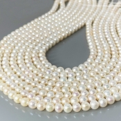 Pearl 6mm Smooth Round AA+ Beads Strand - 184107
