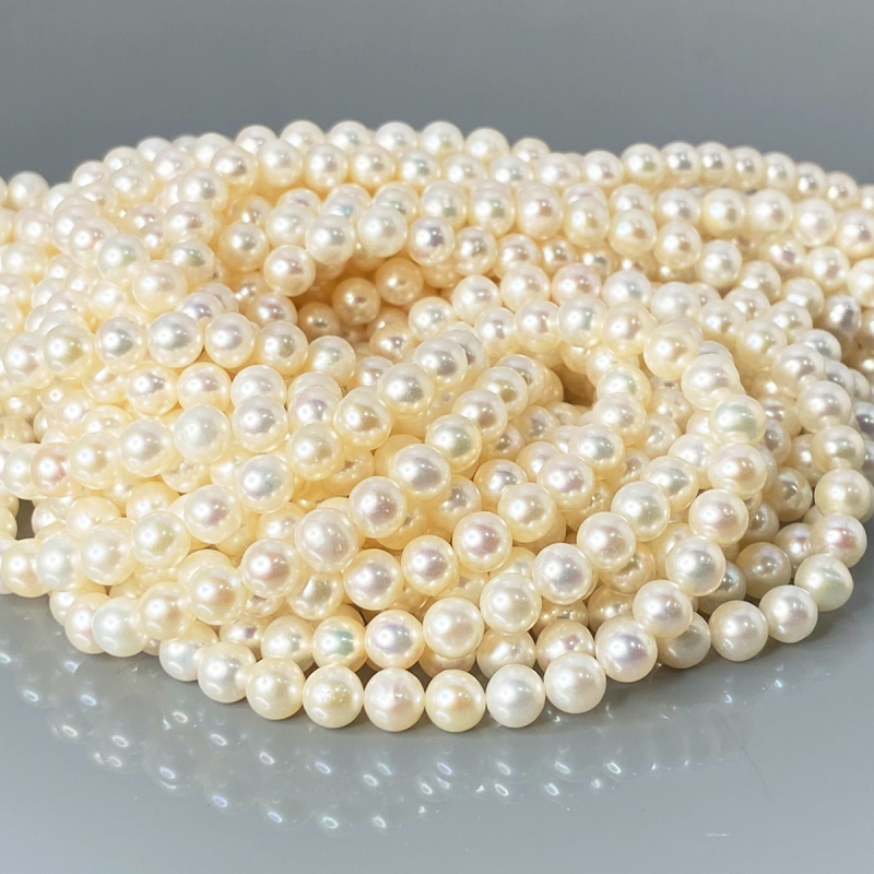 Pearl 6mm Smooth Round AA+ Beads Strand - 184107