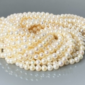 Pearl 6mm Smooth Round AA+ Beads Strand - 184107