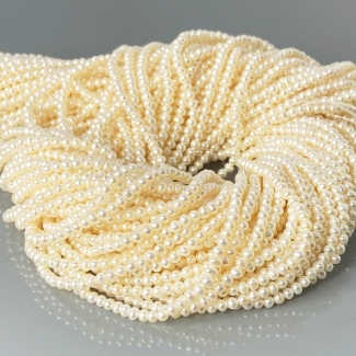 Pearl 2mm Smooth Round AA+ Beads Strand - 184113