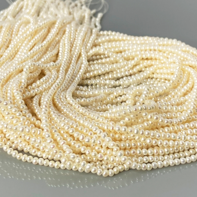 Pearl 2mm Smooth Round AA+ Beads Strand - 184113