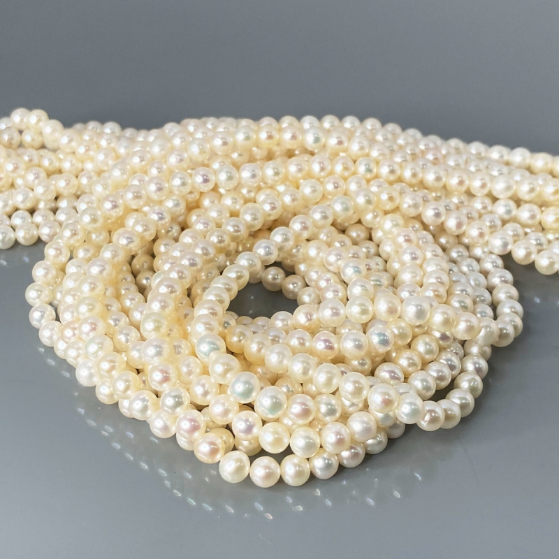 Pearl 5mm Smooth Round AA+ Beads Strand - 184098