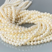 Pearl 5mm Smooth Round AA+ Beads Strand - 184098