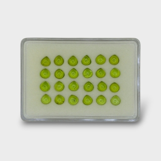 Peridot 7mm Smooth Heart AAA Cabochons Parcel - 182949