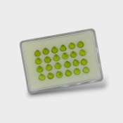 Peridot 7mm Smooth Heart AAA Cabochons Parcel - 182949