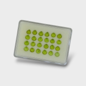 Peridot 7mm Smooth Heart AAA Cabochons Parcel - 182949