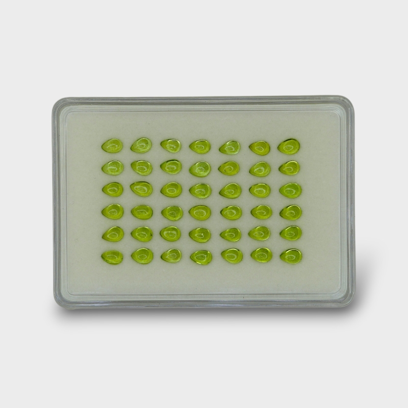 Peridot 6x4mm Smooth Pear AAA Cabochons Parcel - 182974