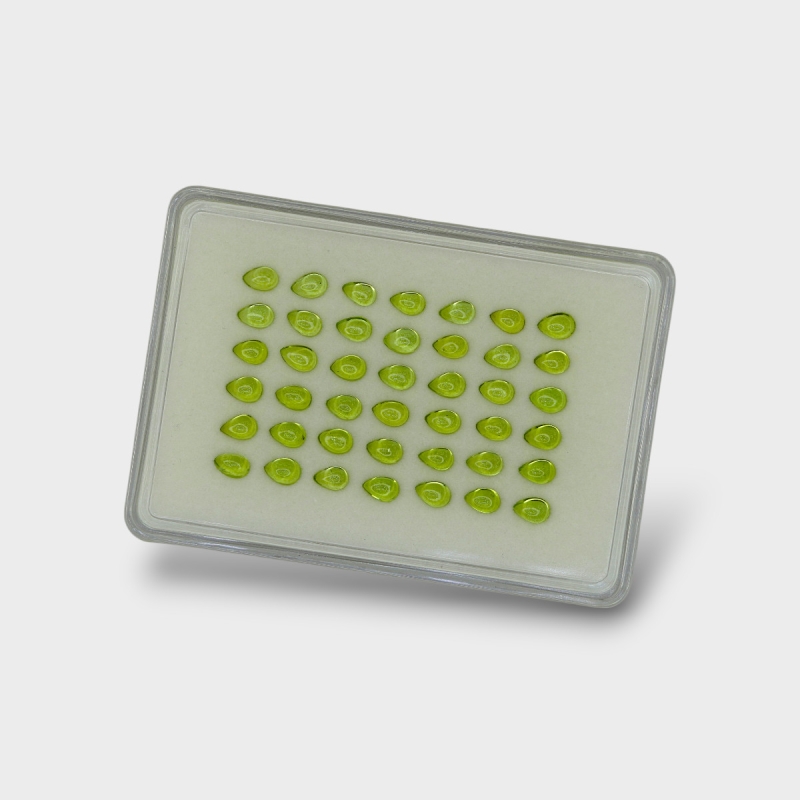 Peridot 6x4mm Smooth Pear AAA Cabochons Parcel - 182974