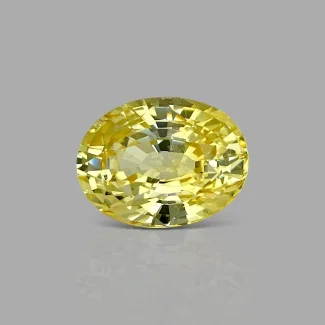 Yellow Sapphire 13.07x9.94x7.09mm Faceted Oval AAA+ Loose Gemstone - LH-184131