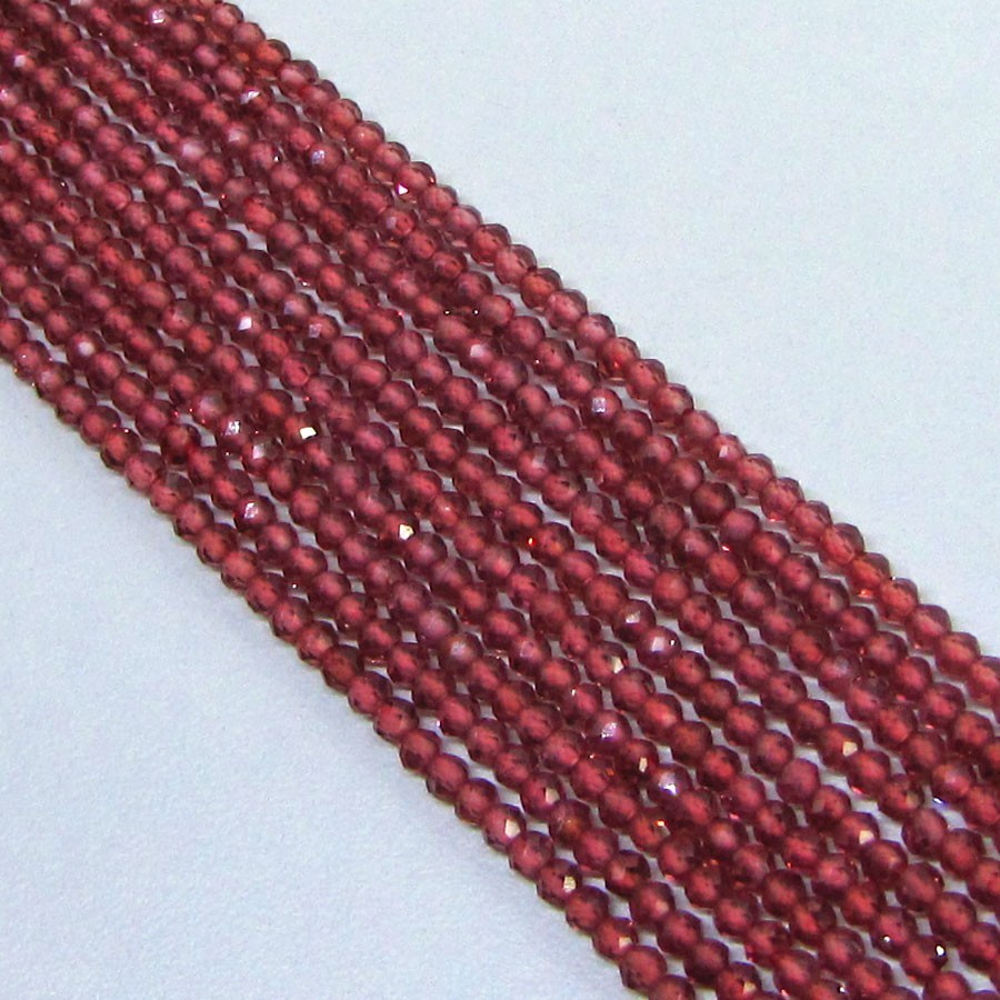 12.5Loose Beads For Making Jewelry Use Set of 5 Strands AAA 2.5 mm Micro Faceted Beads Red Garnet Faceted Roundel Beads Strand