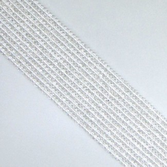 Crystal Quartz 3-3.5mm Faceted Rondelle Shape AA Grade 14 Inch Long Gemstone Beads Strand