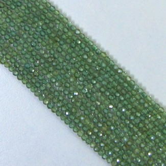 Green Apatite 2-2.5mm Micro Faceted Rondelle Shape AAA Grade 14 Inch Long Gemstone Beads Strand