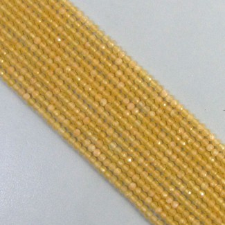 Calcite Micro Faceted Rondelle Shape AAA Grade Gemstone Beads Strand - 2-2.5mm - 14 Inch - 1 Strand