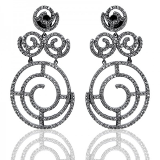 Diamond White CZ 925 Sterling Silver Earrings