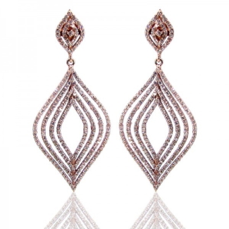 Diamond White CZ 925 Sterling Silver Earrings