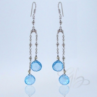 Sky - Blue Topaz 925 Sterling Silver Earrings