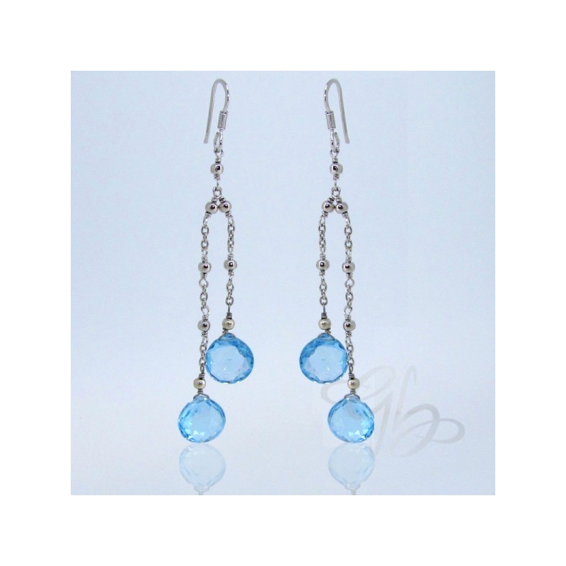 Sky - Blue Topaz 925 Sterling Silver Earrings