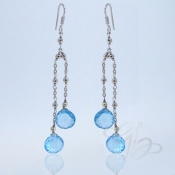 Sky - Blue Topaz 925 Sterling Silver Earrings