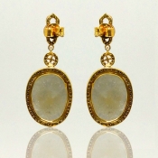 Sapphire and Diamonds 925 Sterling Silver Earring