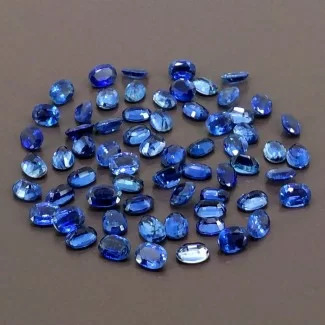 69.70 Cts. Kyanite 7x5mm Faceted Oval Shape AA Grade Gemstones Parcel - Total 64 Pcs.