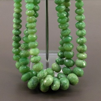 Chrysoprase 5.5-12mm Faceted Rondelle Shape A+ Grade 16 Inch Long Gemstone Beads Strand