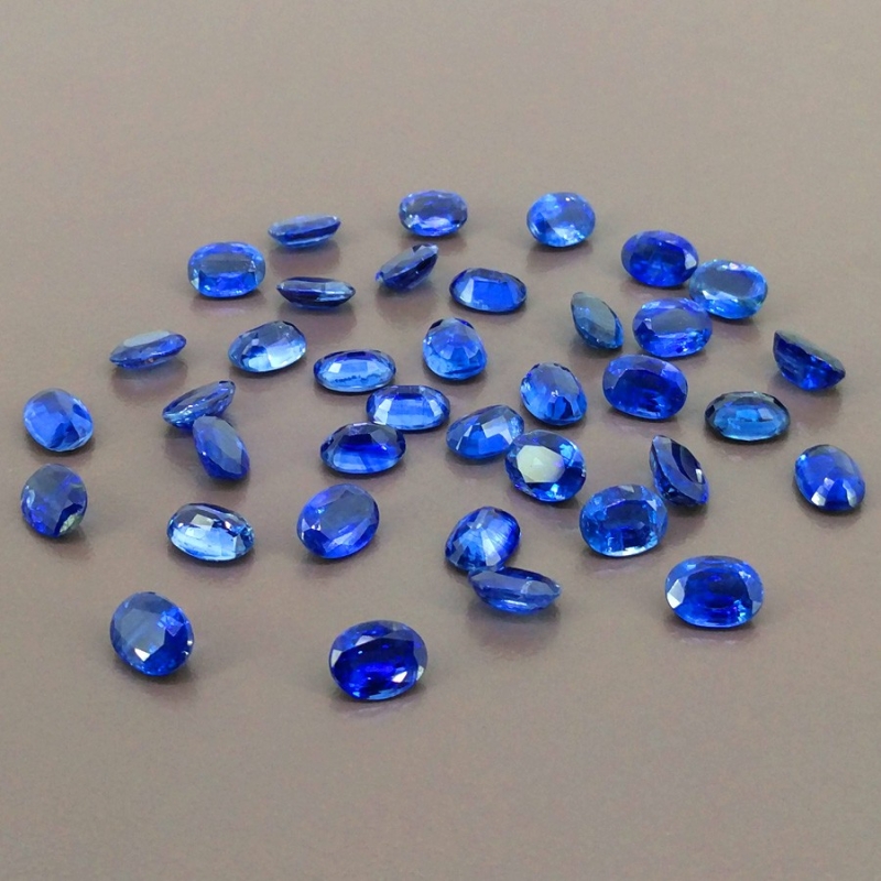 58.25 Cts. Kyanite 8x6mm Faceted Oval Shape AA+ Grade Gemstones Parcel - Total 37 Pcs.